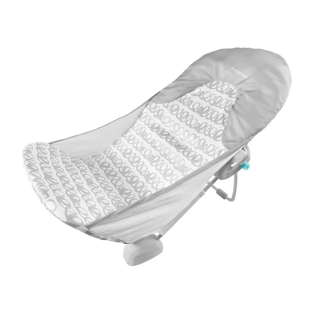 Ingenuity Foldaway 2-Position Baby Bath Seat Bather Gray 0-6 Months 20 lb